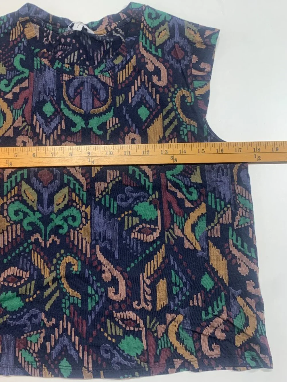 Vintage Patterned Sleeveless Blouse Reitmans Small Abstract Boho Top - Picture 5 of 7